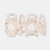 Elegant beige botanische bloementuinen bruiloft fa bedankdoosjes (Uitgevouwen)