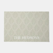 Elegant Beige Botanische Patroon Custom Deurmat (Voorkant)