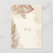 Elegant beige & bruin Boho Neutraal Huwelijk Informatiekaartje (Achterkant)