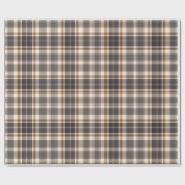Elegant beige | Bruin | Grey Plaid Checkered Cadeaupapier (Vlak)