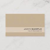 Elegant Beige Bruin Modern Professioneel Eenvoudig Visitekaartje (Voorkant)