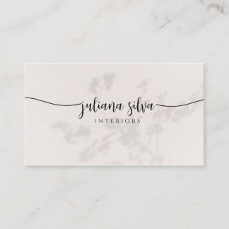 Elegant Beige Business Card Visitekaartje