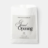 Elegant Beige Business Logo Calligrafie Dank u Bedankzakje (Voorkant)