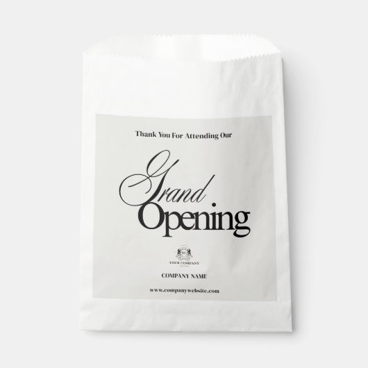 Elegant Beige Business Logo Calligrafie Dank u Bedankzakje (Voorkant)