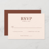 Elegant Beige Calligraphy RSVP (Voorkant / Achterkant)