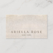  Elegant Beige Champagne Linen  Brown Visitekaartje (Voorkant)