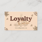 Elegant Beige Coffee Loyalty Card Ontwerp (Achterkant)