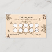 Elegant Beige Coffee Loyalty Card Ontwerp (Voorkant)