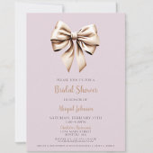 Elegant Beige Coquette Bow Vrijgezellenfeest Kaart