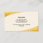Elegant Beige Cream en Golden Visitekaartje (Achterkant)