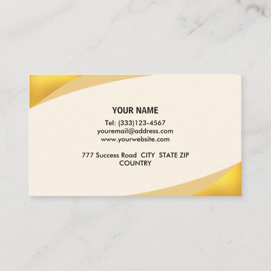 Elegant Beige Cream en Golden Visitekaartje (Achterkant)