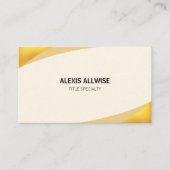 Elegant Beige Cream en Golden Visitekaartje (Voorkant)