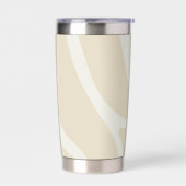 Elegant Beige Cream Simple Organic Pattern Geïsoleerde Drinkbeker (Links)