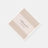 Elegant Beige Cross Christening Christian Baptism Servet (Hoek)