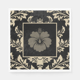 Elegant beige damask, aangepast kerstpapier servet