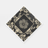 Elegant beige damask, aangepast kerstpapier servet (Hoek)