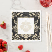 Elegant beige damask, aangepast kerstpapier servet (Insitu)