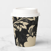 Elegant beige damask kerst elegant papieren bekers (Voorkant)