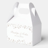 Elegant Beige Dank u bruiloft Bedankdoosjes (Achterkant)