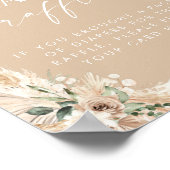 Elegant beige Diaper Raffle Poster (Hoek)