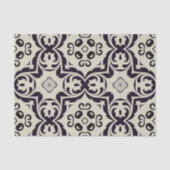 Elegant  Beige en Black Damask Pattern Tissuepapier (Voorkant)