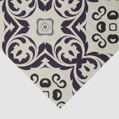 Elegant  Beige en Black Damask Pattern Tissuepapier (Detail)