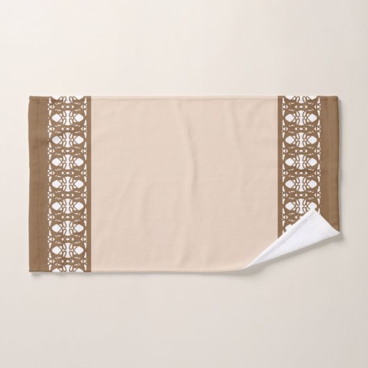 Elegant Beige en Brown Bad Handdoek (Handdoek)