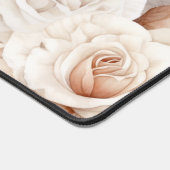 Elegant Beige en Roest Rozen Monogram Bureaumat (Hoek)