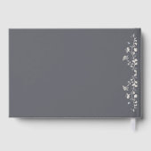 Elegant Beige en Silver Floral  gastenboek (Achterkant)