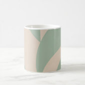 Elegant beige en zacht groen met gouden accenten koffiemok (Center)