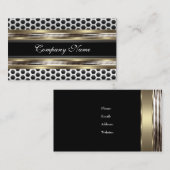 Elegant beige en zwart grijs Visitekaartje (Voorkant / Achterkant)