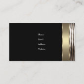 Elegant beige en zwart grijs Visitekaartje (Achterkant)