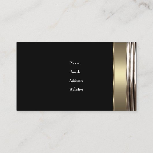 Elegant beige en zwart grijs Visitekaartje (Achterkant)