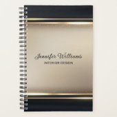 Elegant beige en zwart planner (Voorkant)