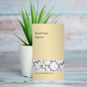 Elegant Beige Event Planner Lace Visitekaartje