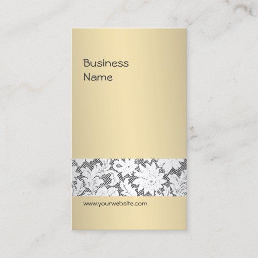 Elegant Beige Event Planner Lace Visitekaartje (Voorkant)