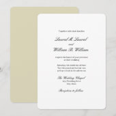 Elegant Beige - Families Huwelijksuitnodiging Kaart (Voorkant / Achterkant)
