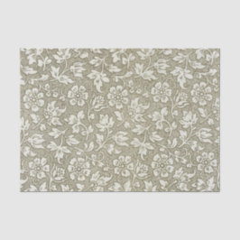 Elegant Beige Floral Pattern Tissuepapier