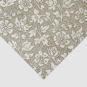 Elegant Beige Floral Pattern Tissuepapier (Detail)