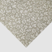Elegant  Beige Floral Pattern Tissuepapier (Detail)