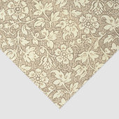 Elegant  Beige Floral Pattern Tissuepapier (Detail)