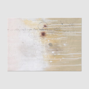 Elegant beige & geelbruin abstract kunstweefsel pa tissuepapier