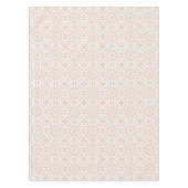 Elegant beige geometrisch retro patroon tafelkleed (Voorkant)
