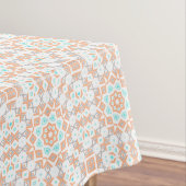 Elegant beige geometrisch retro patroon tafelkleed (Voorbeeld)