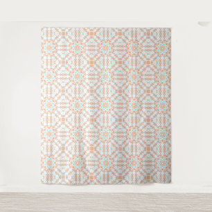 Elegant beige geometrisch retro patroon wandkleed