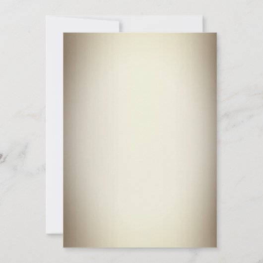 Elegant Beige Gold Decorative Verloving Kaart (Achterkant)