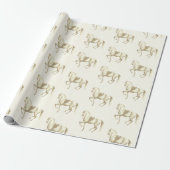 Elegant  Beige Gold Lipizzaner Horse Cadeaupapier (Uitgerold)