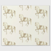 Elegant Beige Gold Lipizzaner Horse Cadeaupapier (Vlak)