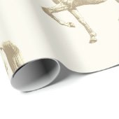 Elegant Beige Gold Lipizzaner Horse Cadeaupapier (Rol Hoek)