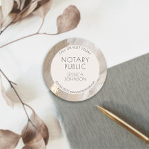 Elegant Beige Gold Waterverf QR Notaris Publiek
